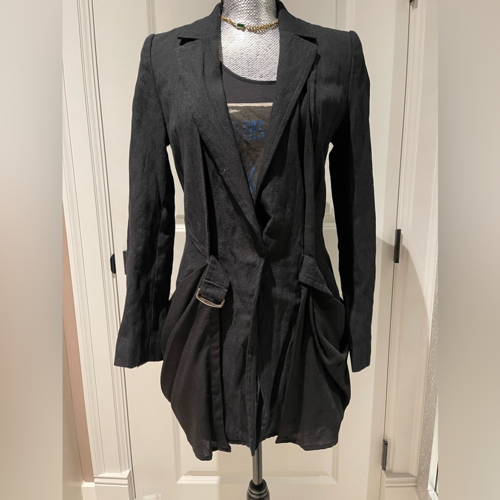 Kaylee Tankus black laced up blazer jacket size M